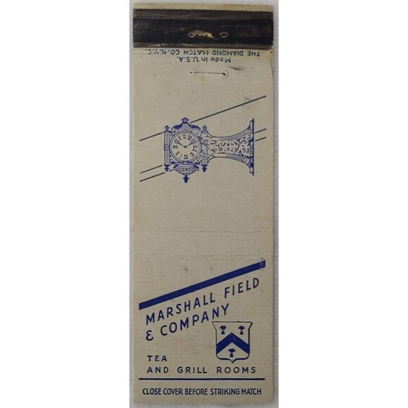 Matchbook Cover Marshall Field & Company Tea and Grill Rooms Chicago IL Illinois - Picture 1 of 4